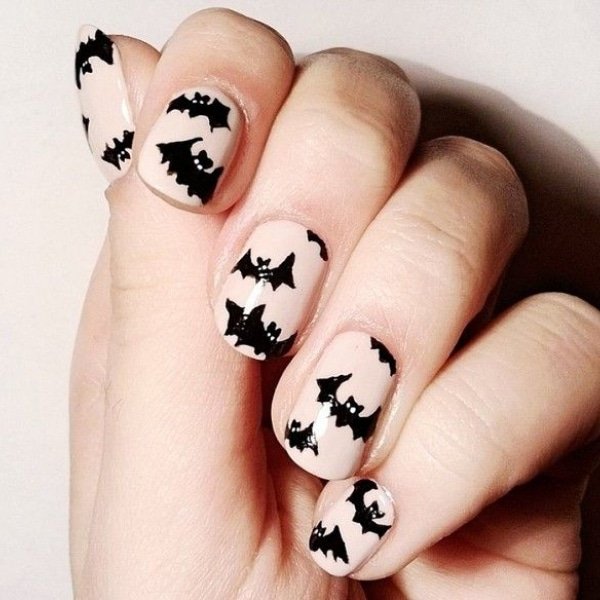 Bat Halloween Nails