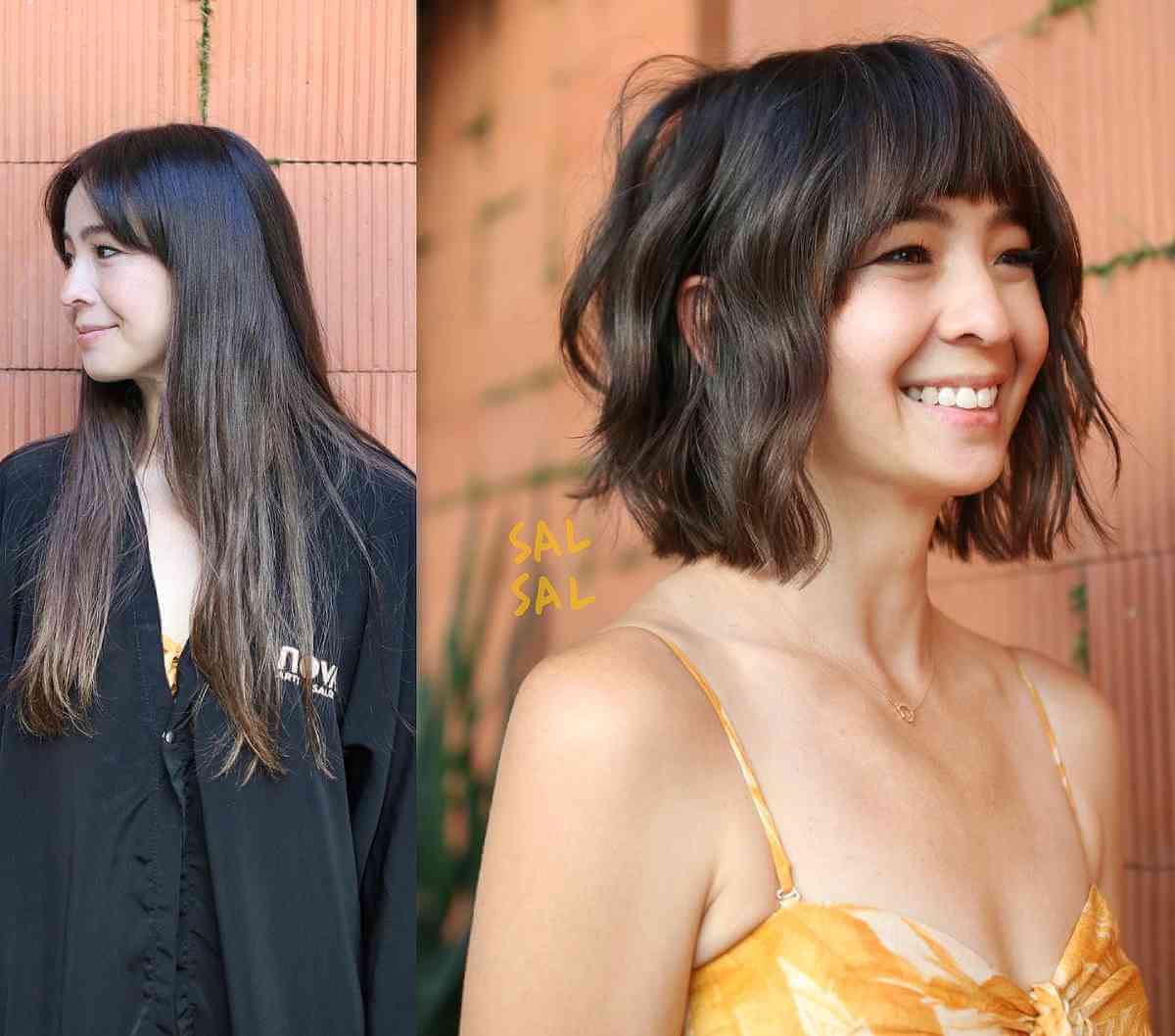Blunt Choppy Bangs