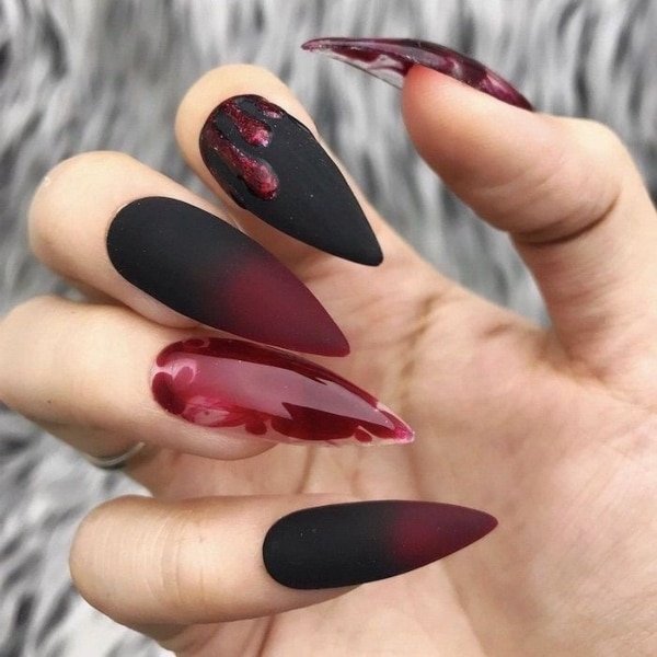 Halloween Ombre Nails