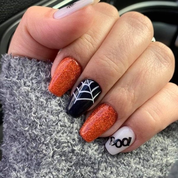 Halloween Shellac Nails