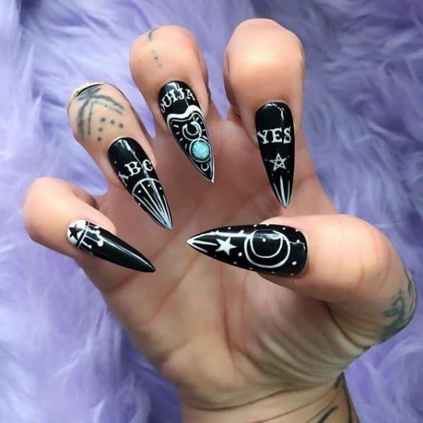 Halloween Stiletto Nails