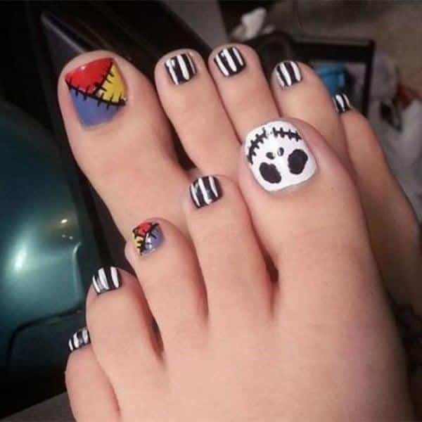 Halloween Toe Nail Designs