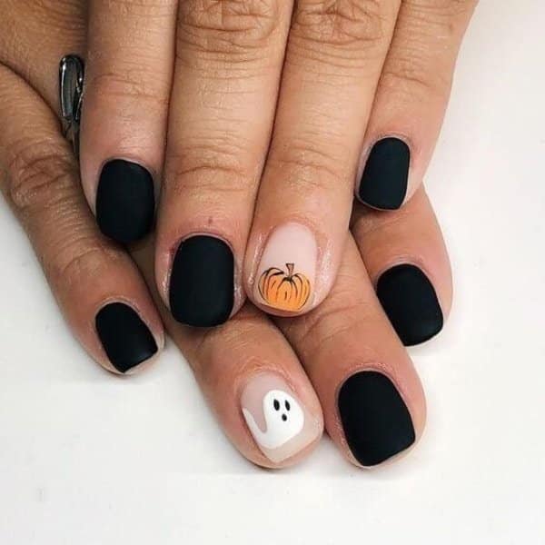 Simple Halloween Nails