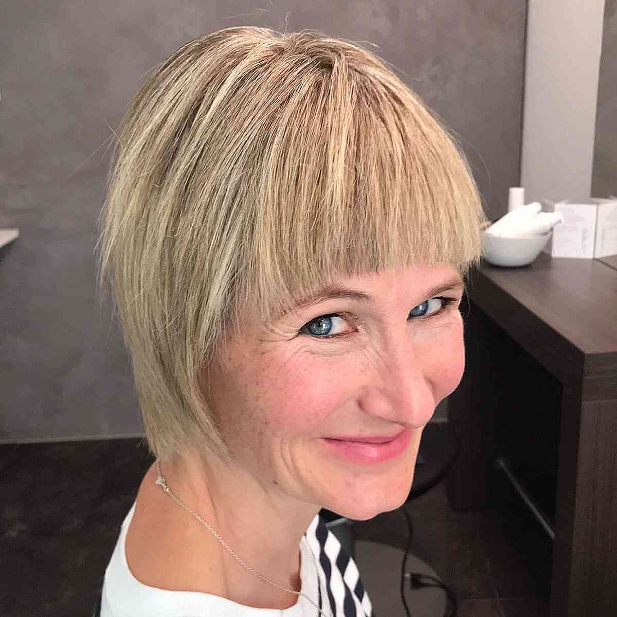 Unique Straight-Across Choppy Bangs