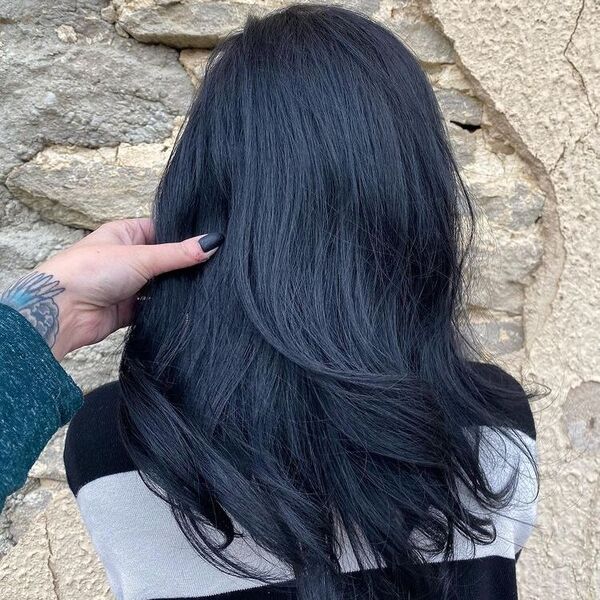 50 Black Blue Hair Color Ideas for 2024