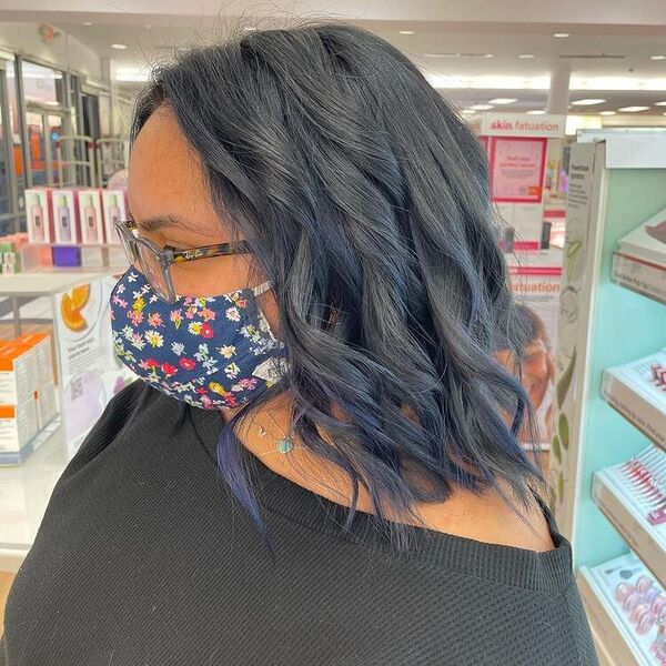 From Royal Blue to Midnight: 50 Black Blue Hair Styles