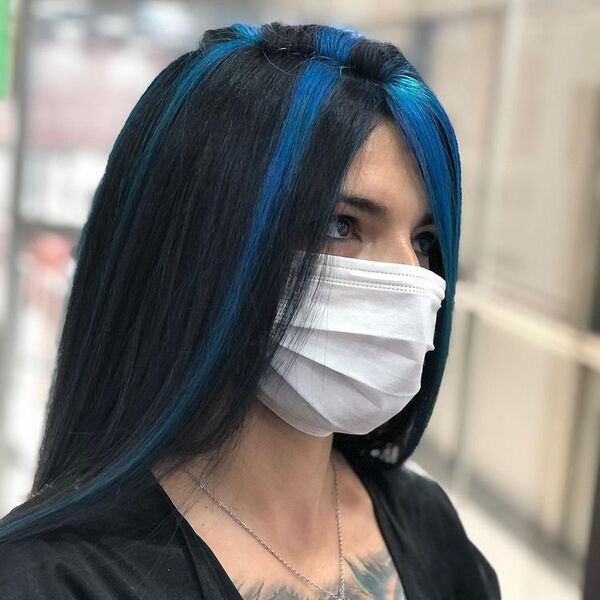 50 Black Blue Hair Color Ideas for 2024