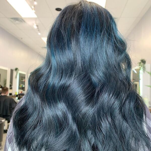 From Royal Blue to Midnight: 50 Black Blue Hair Styles
