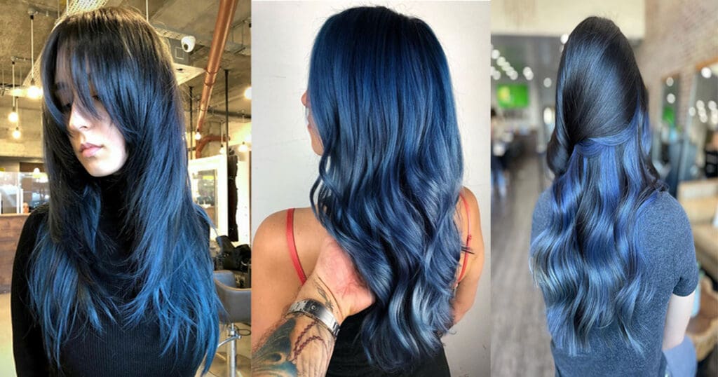 1. Black and Blue Hair Color Ideas - wide 5