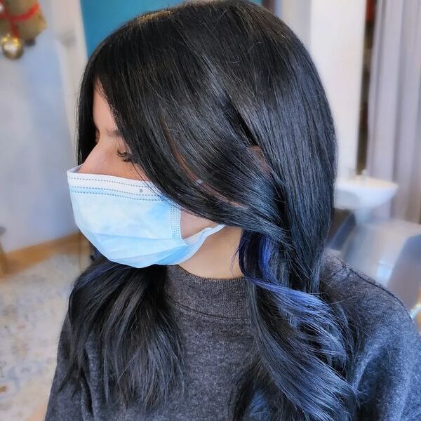 From Royal Blue to Midnight: 50 Black Blue Hair Styles