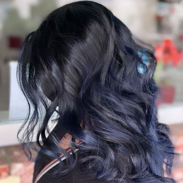 From Royal Blue to Midnight: 50 Black Blue Hair Styles