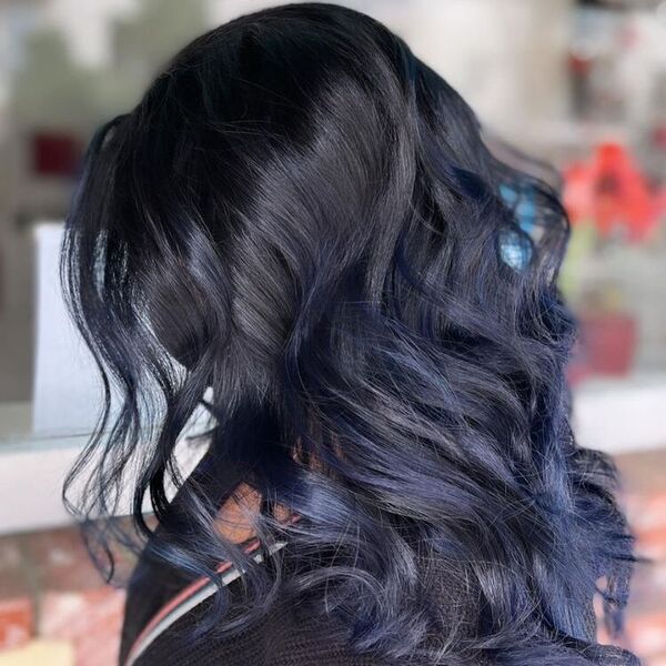 50 Black Blue Hair Color Ideas for 2024