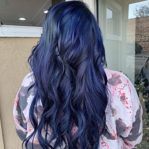 From Royal Blue to Midnight: 50 Black Blue Hair Styles