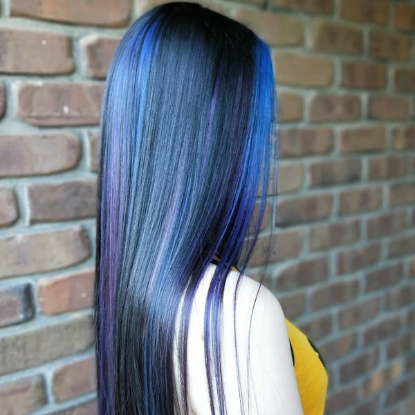 50 Black Blue Hair Color Ideas for 2024