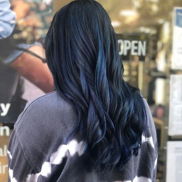 From Royal Blue to Midnight: 50 Black Blue Hair Styles