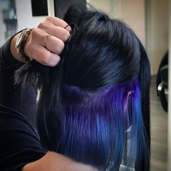 From Royal Blue to Midnight: 50 Black Blue Hair Styles