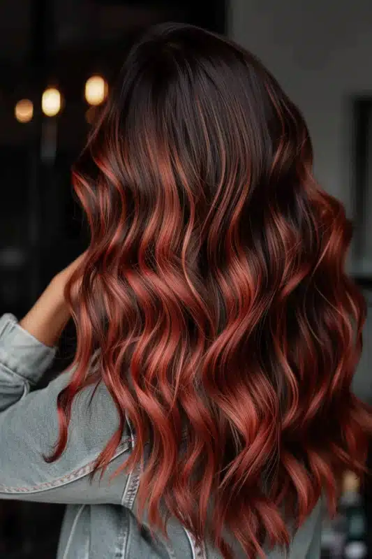 31 Bold Red Highlights on Black Hair to Try in 2025