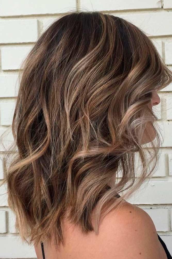 Beachy Shoulder Length Wavy Hair Styles