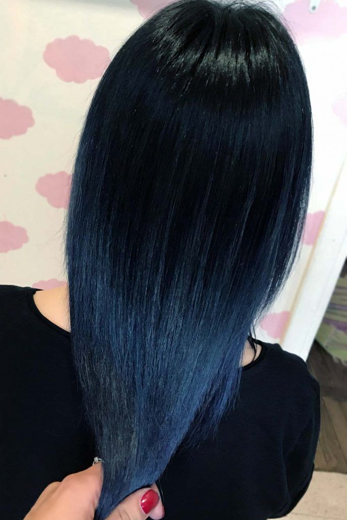 Black Hair With Blue Undertone #blueblackhair #darkblueblackhair
