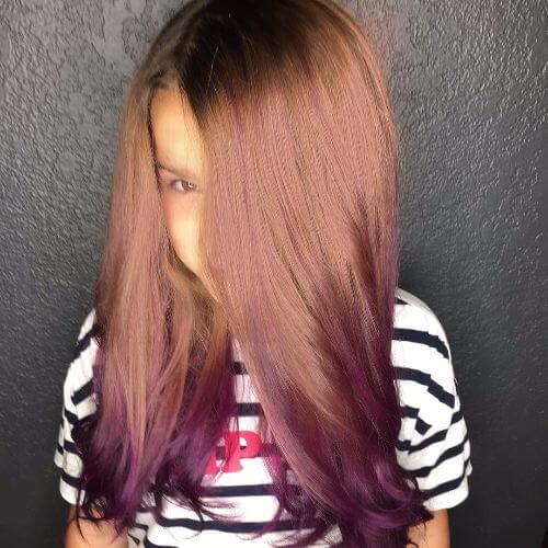 blonde burgundy ombre