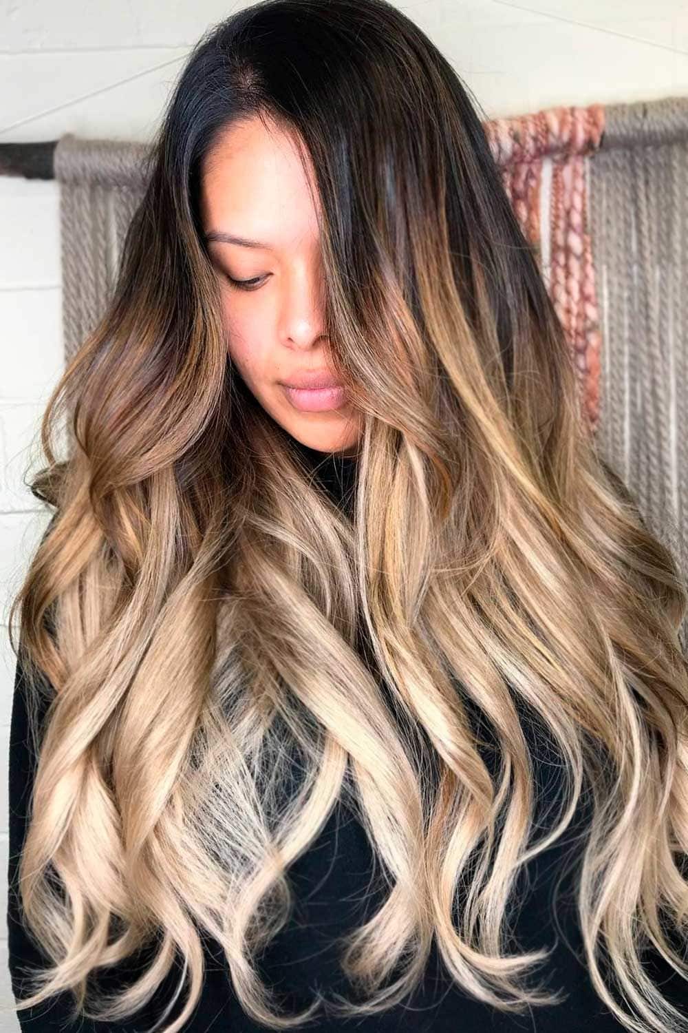 Brunette-To-Ash Blonde Layered Hairstyle