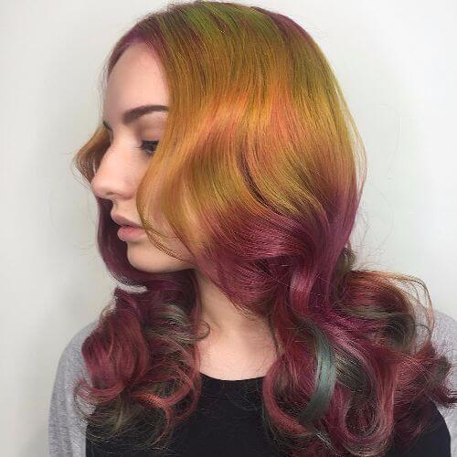 burgundy blonde ombre