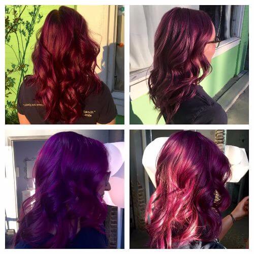 burgundy colors for hair 