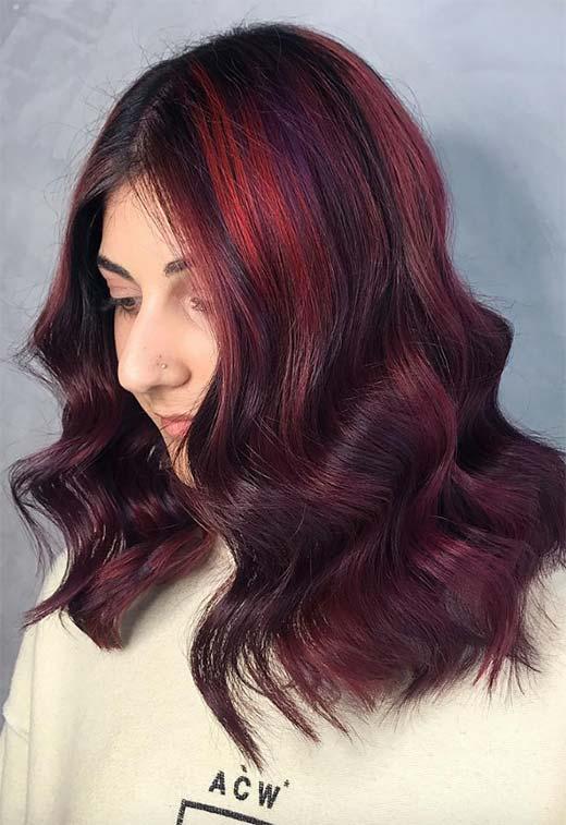 Burgundy Hair Color Shades: Wine/ Maroon/ Burgundy Hair Dye Tips