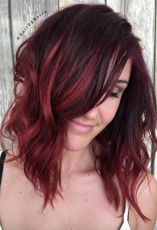 Burgundy Hair Color Shades: Wine/ Maroon/ Burgundy Hair Dye Tips