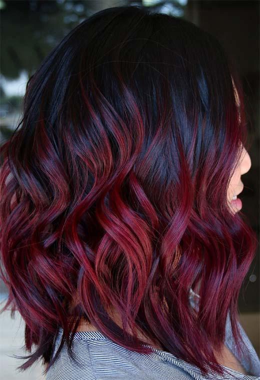 Burgundy Hair Color Shades: Wine/ Maroon/ Burgundy Hair Dye Tips