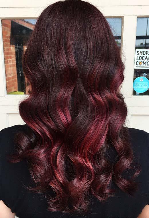 63 Yummy Burgundy Hair Color Ideas