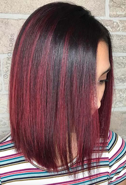 Burgundy Hair Color Shades: Wine/ Maroon/ Burgundy Hair Dye Tips