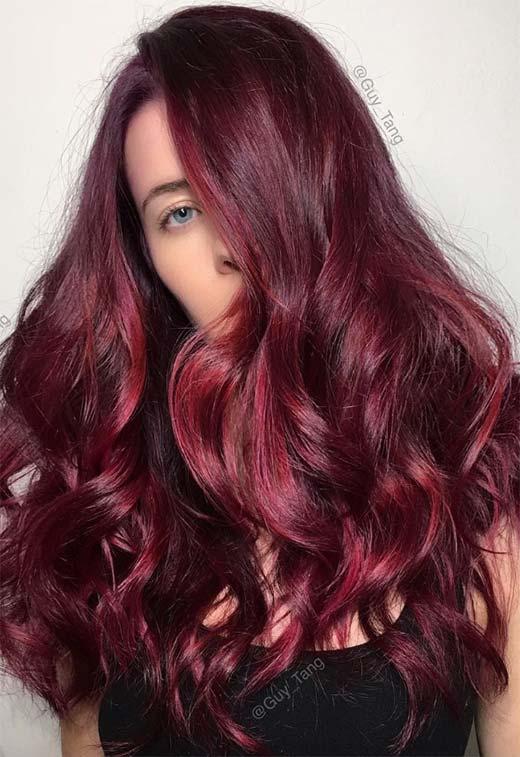 Burgundy Hair Color Shades: Wine/ Maroon/ Burgundy Hair Dye Tips