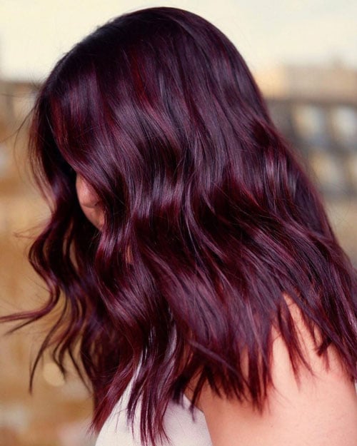 Dark Cherry Red Hair