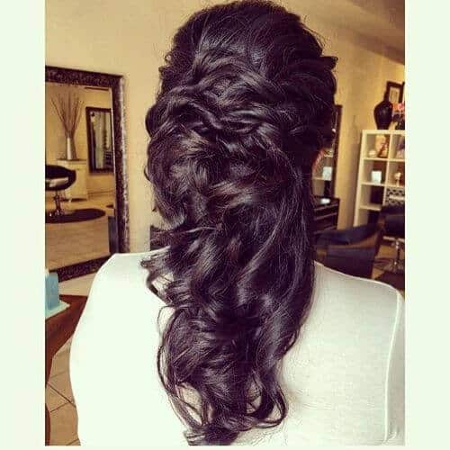 dark violet burgundy hair halfdo