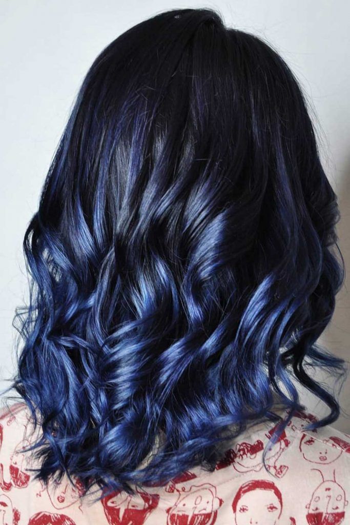 Deep And Gentle Vibrant Blue #blueblackhair #darkblueblackhair