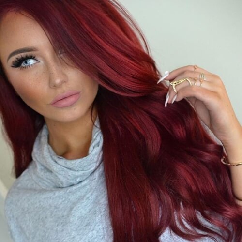 Deep Red Hair Color