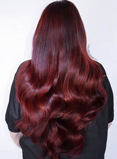 Deep Ruby Red Hair Color