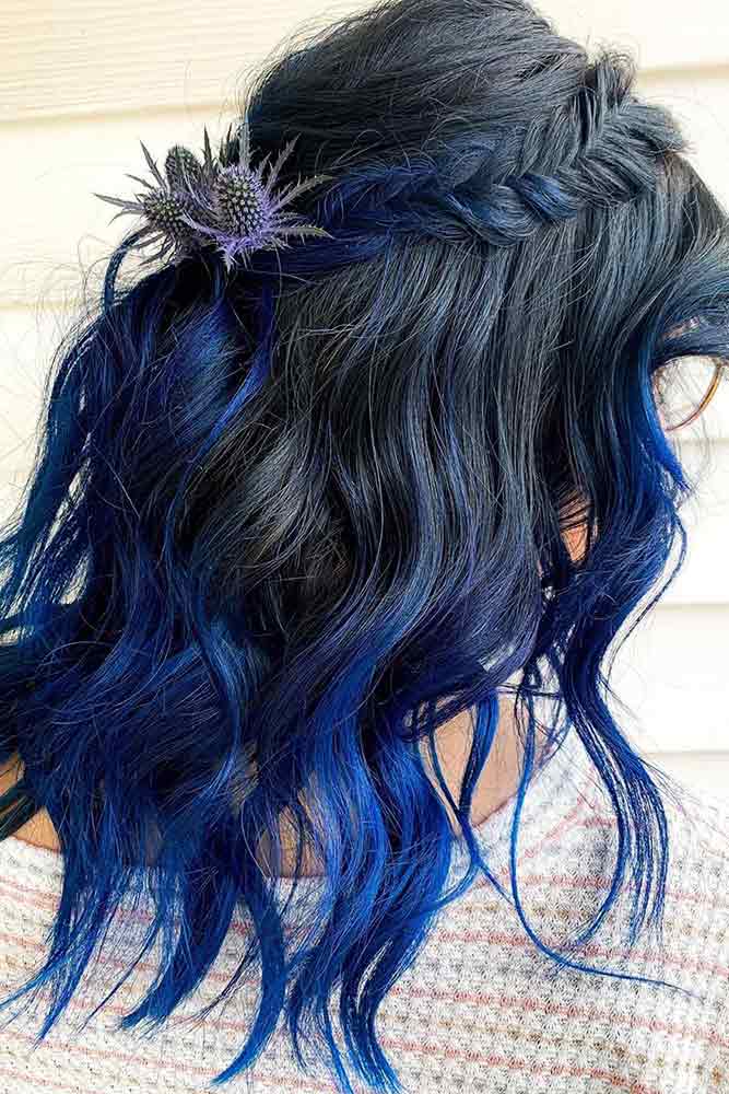 How To Maintain Blue-Black Hair #layeredhair #wavyhairstyles