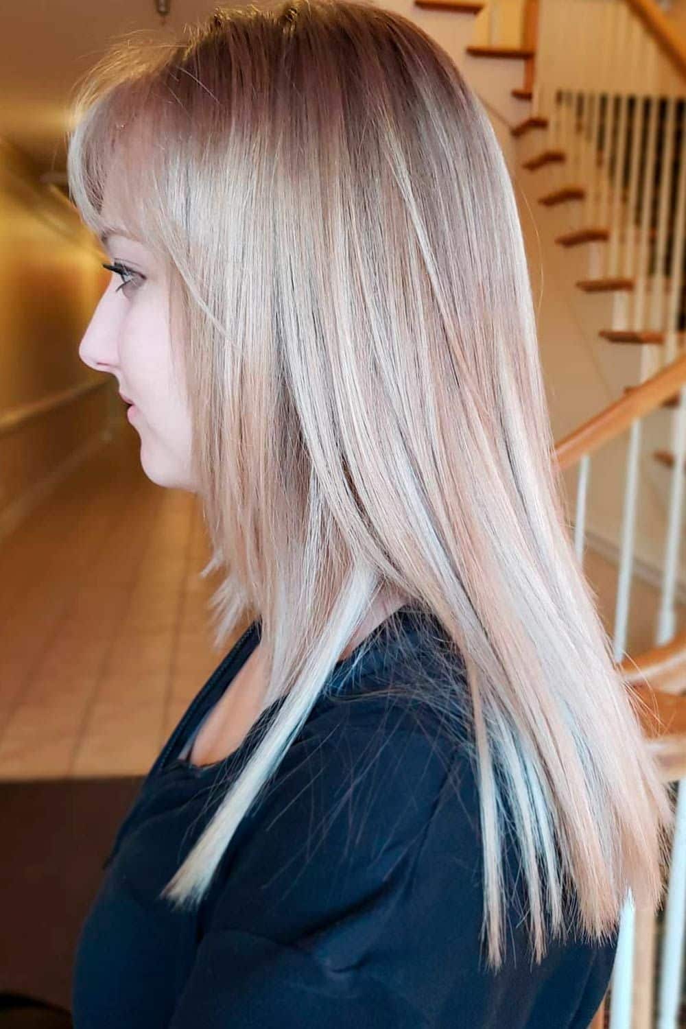 Layered Waves And Straight Bang
