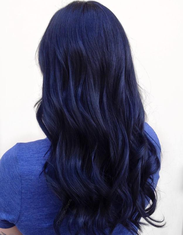 Long Blue Black Hair