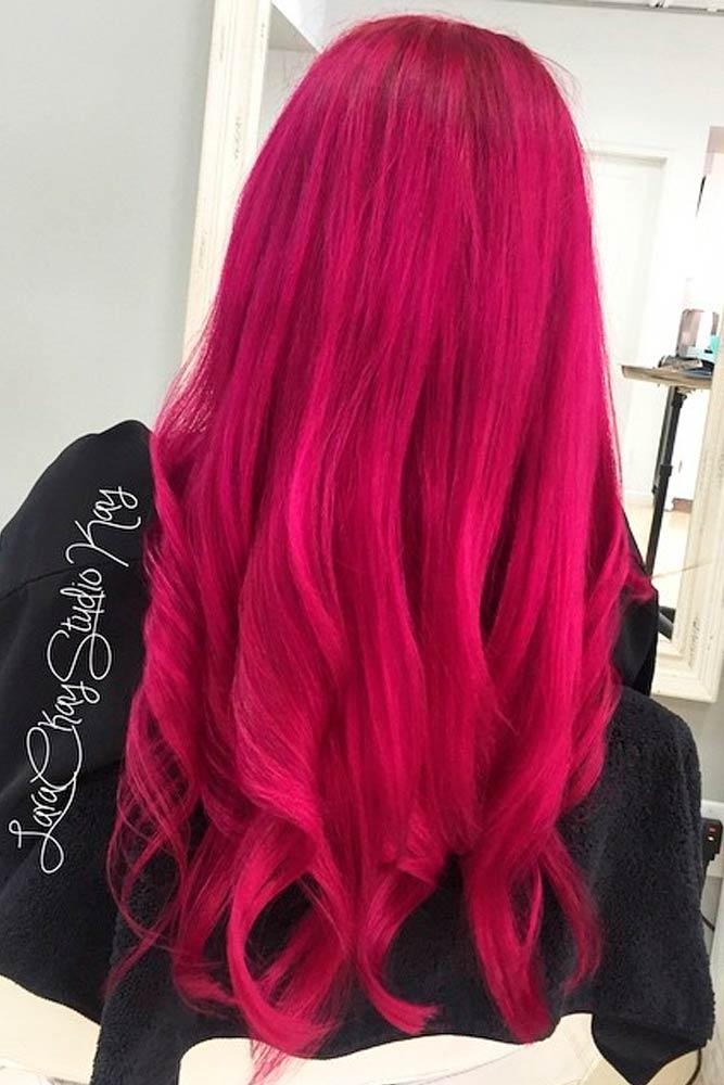 Magenta Color Ideas for Long Hair picture1