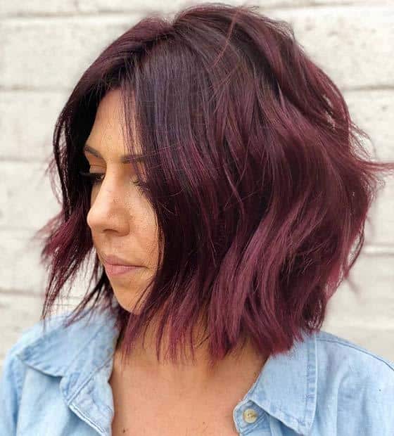 Merlot Bob Hairstyle Idea