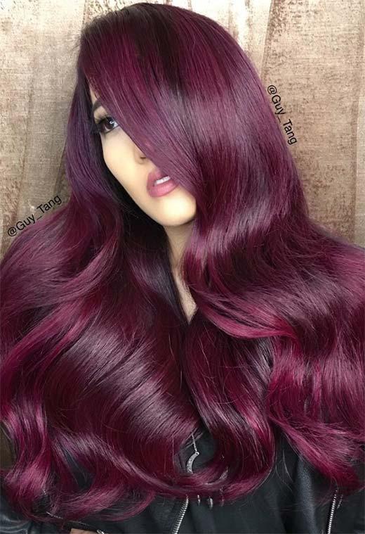 Plum Hair Color Shades: Plum Hair Dye Tips