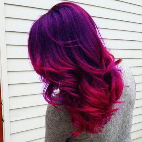 Purple and Red Magenta Ombre