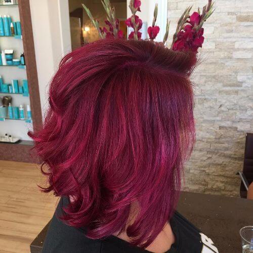 purple burgundy hair