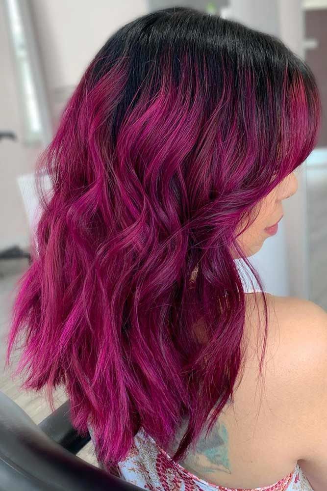 Purple Toned Magenta Black #magentahair #redhair