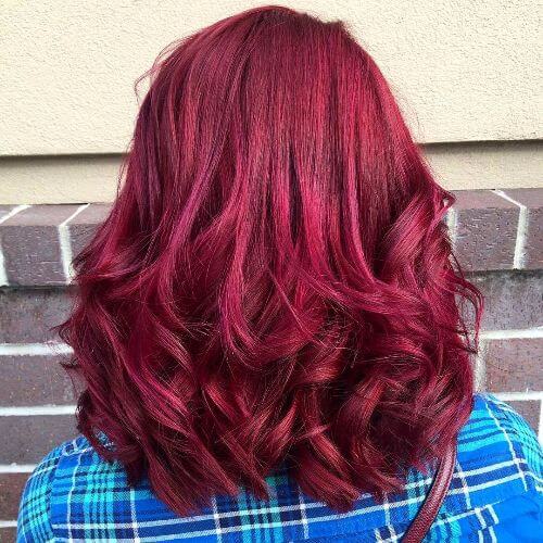 rich red burgundy hair color