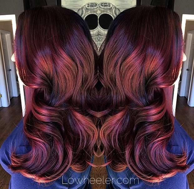 Ruby Red Hair Color Style