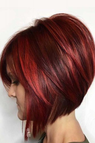 Stacked Bob #shorthair #redhair #haircolor